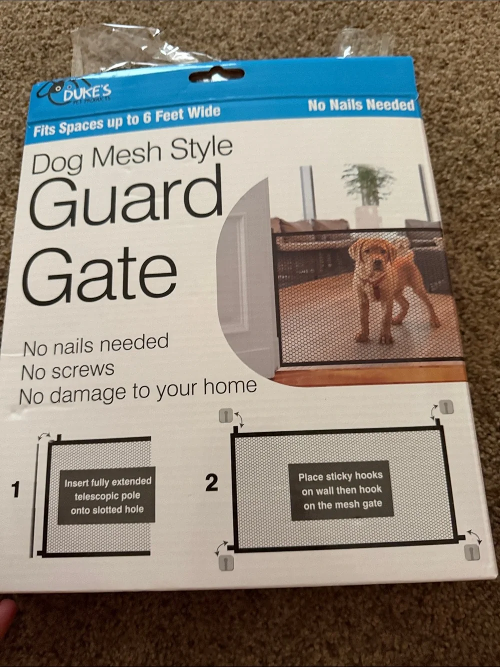 Dog Mesh Style Guard Gate - Black